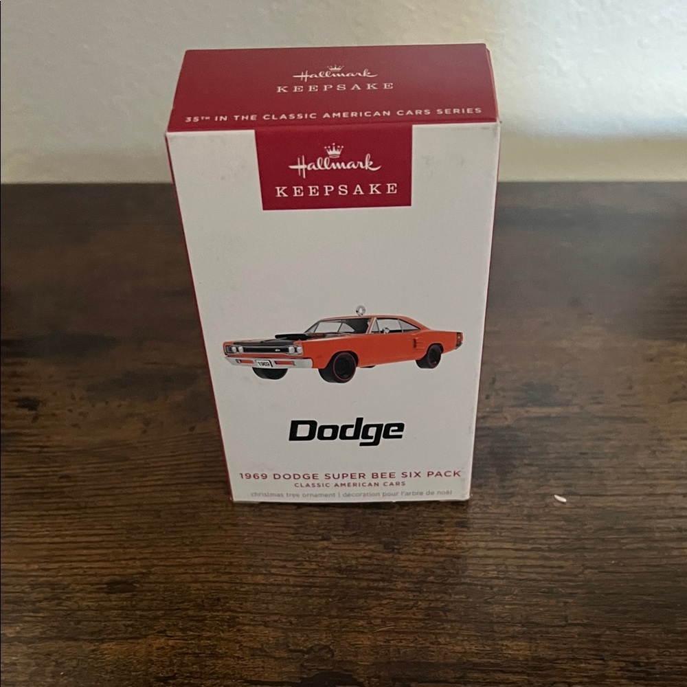 Hallmark Keepsake Dodge Super Bee Ornament in Red and White